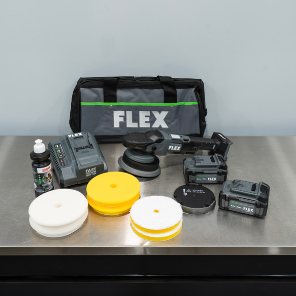 Flex 24V Cordless Random Orbital Polisher The Clean Garage Kit 1