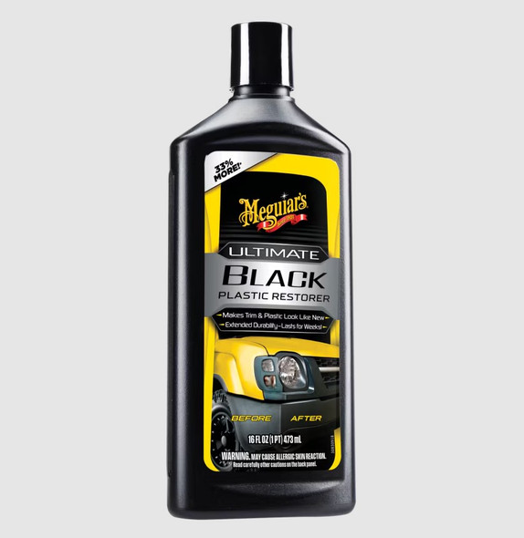 Meguiars Ultimate Black Plastic Restorer 16oz | VRP Trim Restorer | The Clean Garage