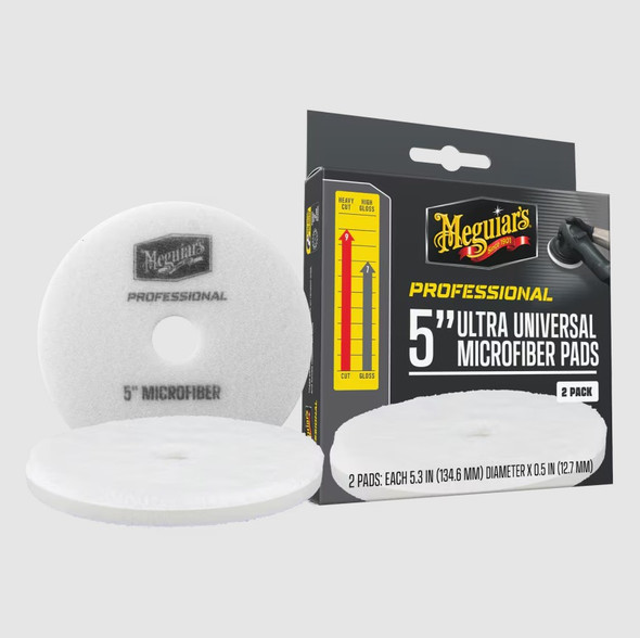 5" Meguiars Ultra Univeral Microfiber Pads | 2 Pack | For DA & Rotary | The Clean Garage