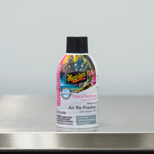 Meguiars Whole Car Air Refresher Spray | Tropical Rainforest Scent 2oz Aerosol | The Clean Garage
