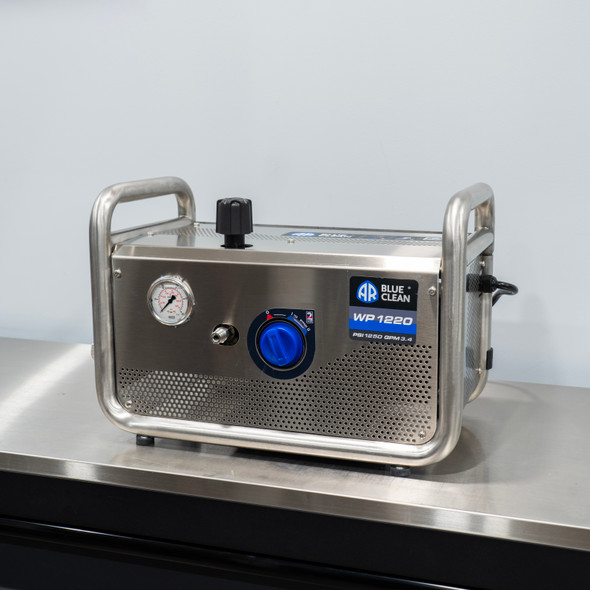 AR Blue Clean AR1220WP Pressure Washer Stainless Steel | 3.0 GPM 1200 PSI | The Clean Garage