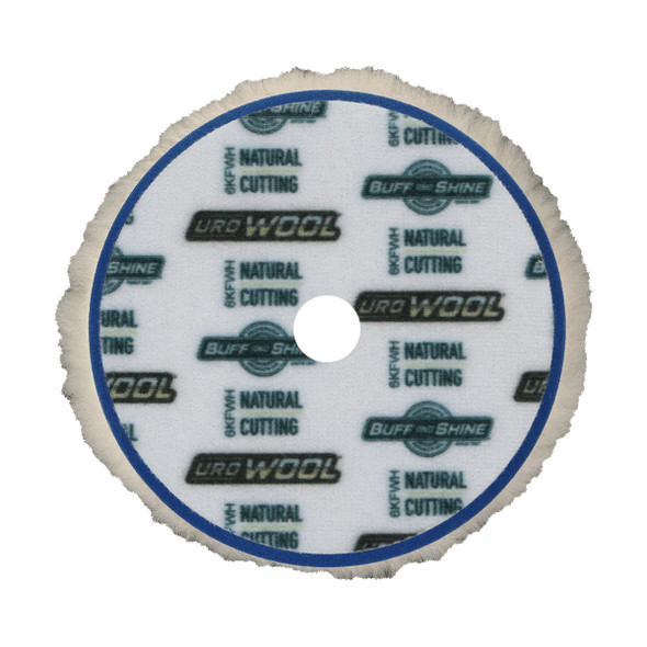 5" Buff and Shine Uro-Wool Pad with Blueberry Foam Interface | Heavy Cutting