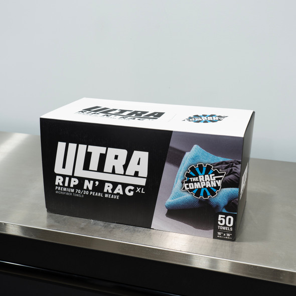 The Rag Company Ultra Rip N' Rag XL Blue | Box of 50 | The Clean Garage