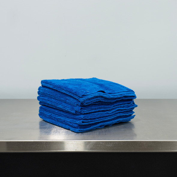 The Rag Company Edgeless 365 Microfiber Towel | Blue | 10 Pack | The Clean Garage
