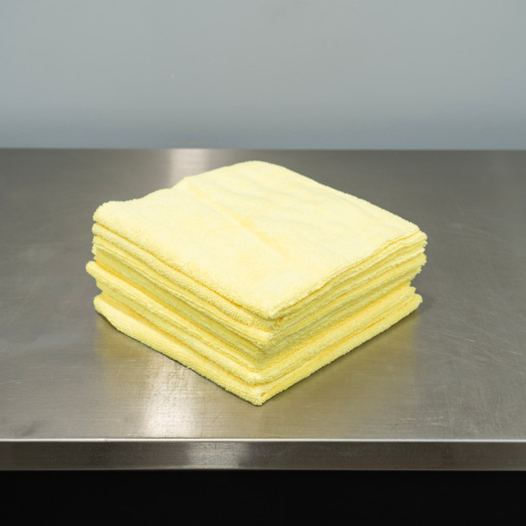 The Rag Company Edgeless 300 Microfiber Towel | Yellow | 10 Pack