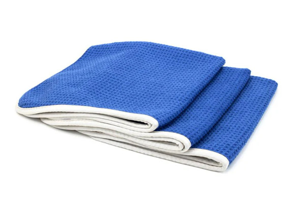 AutoFiber No Steak Freak Waffle Weave Glass Towel Blue | 3 Pack | The Clean Garage
