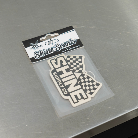 Shine Supply Air Freshener | Checkered Flag | Vanilla Scent | The Clean Garage