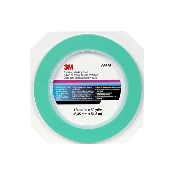 3M Precision Masking Tape | Green | 1/4" x 60 Yard Roll | The Clean Garage