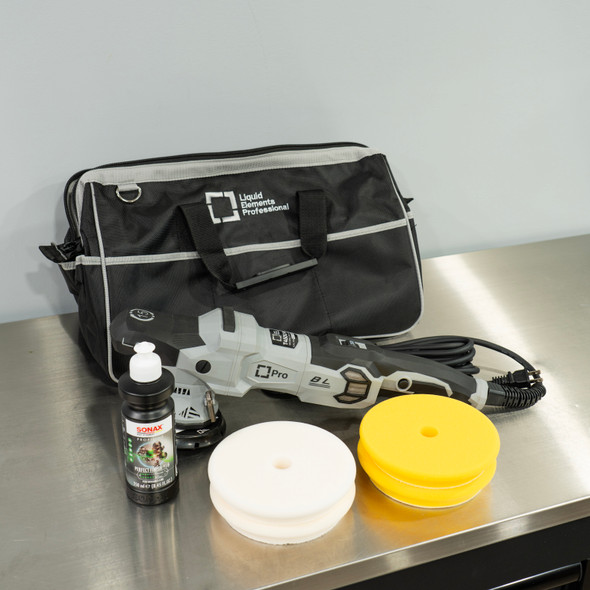 Liquid Elements T4500 PRO 5" DA Polisher Kit 1 | 4 Pads and Polish | The Clean Garage