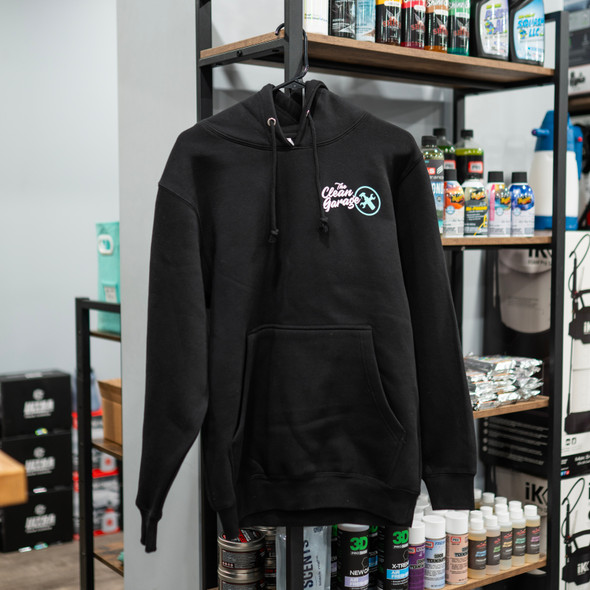 The Clean Garage | Clean Your Car Bro | Heavyweight Black Hoodie