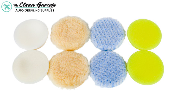 The Clean Garage Rupes Nano Polishing Pad Kit | 8 Pads for 2" Backing Plate | DA Foam Wool