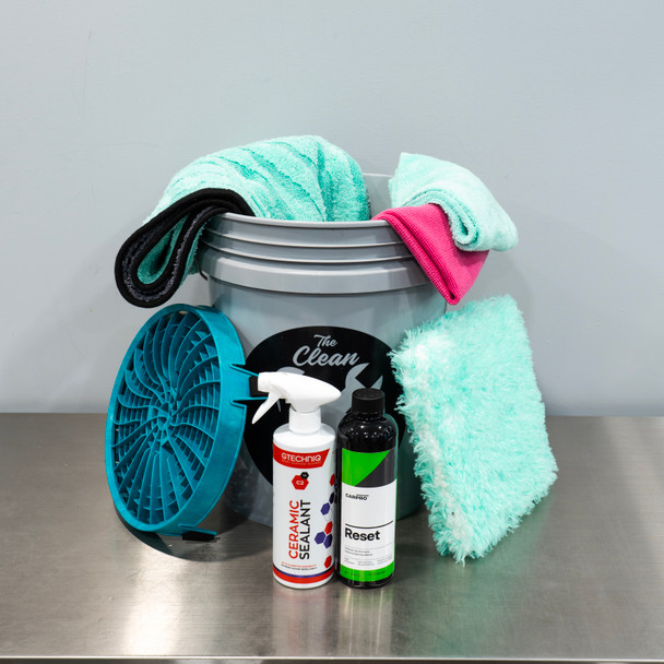 Ceramic Coated Car Maintenance Wash Bucket Kit | The Clean Garage | 8 Items