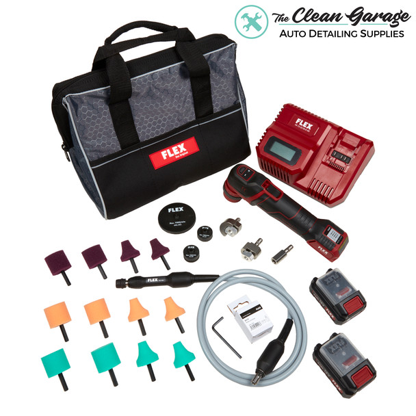 The Clean Garage | Flex PXE 80 Cordless Mini Nano Polisher and FS-140 Flexible Shaft Kit