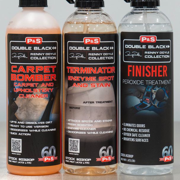 P&S Interior Cleaning Kit | Double Black Carpet Upholstery Cleaners