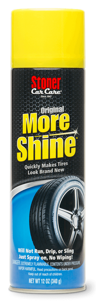 The Clean Garage Stoner More Shine For Tires 12oz Aerosol | Spray on Tire Shine