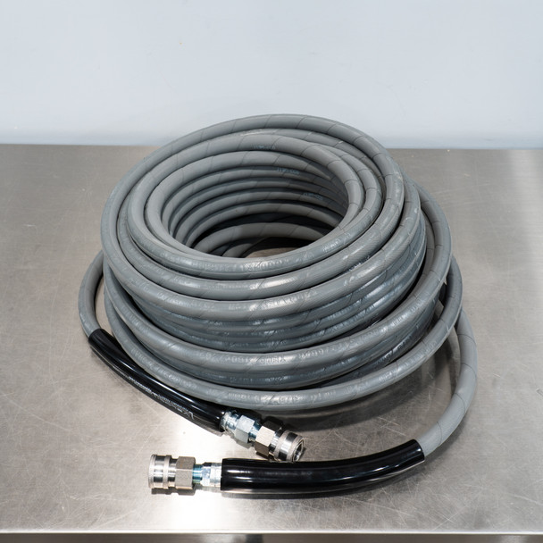 The Clean Garage 100' Kobrajet Pressure Washer Hose Gray | 100 Foot | Add Quick Connects