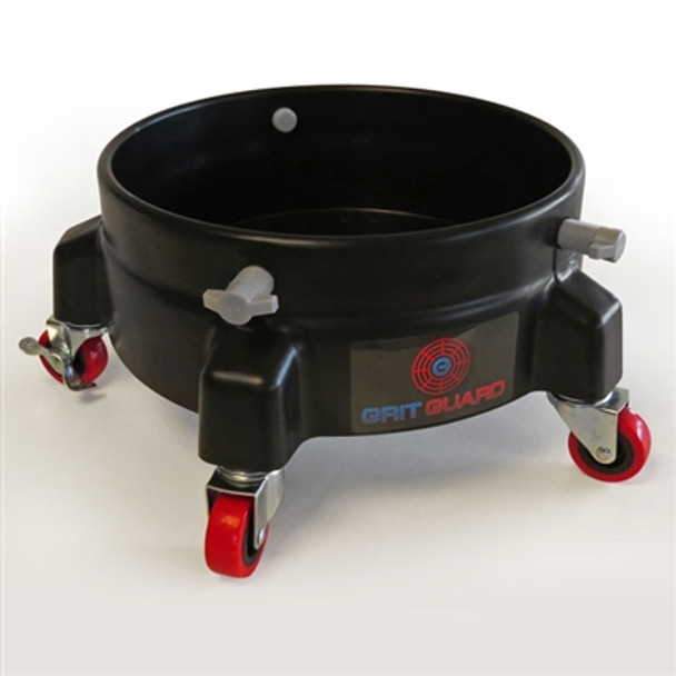 The Clean Garage Grit Guard Bucket Dolly | Black With 5 Casters