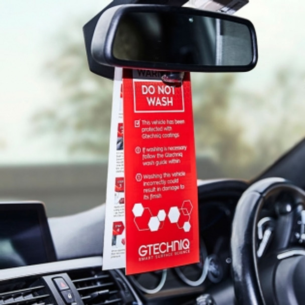 Gtechniq Do Not Wash Warning Mirror Hanger