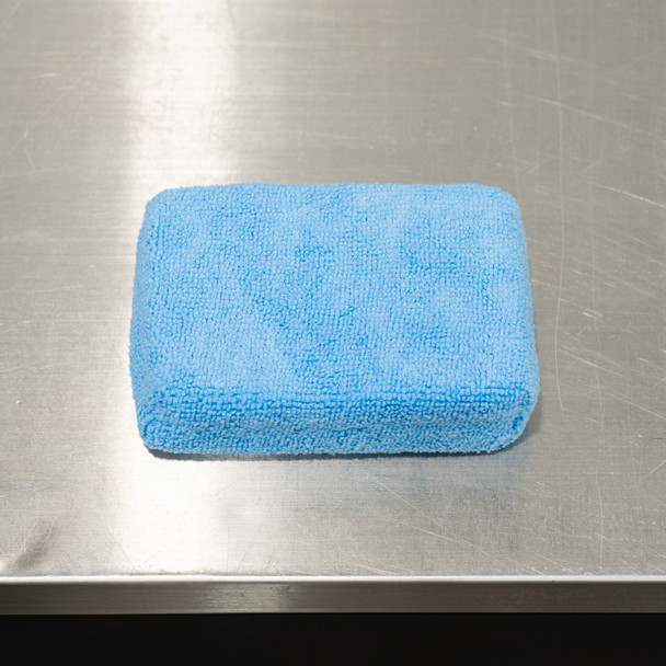 Blue Microfiber Applicator Pad | Wax Sealant Coatings Dressings