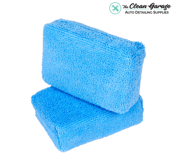 Blue Microfiber Applicator Pad | Wax Sealant Coatings Dressings