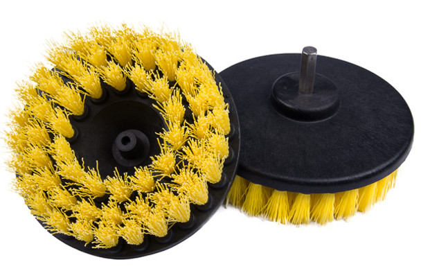  Upholstery Cleaning Brush Drill Attachment | 5" Yellow Medium