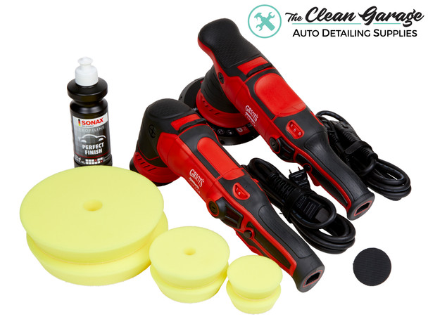 The Clean Garage Griot's Garage G8 and G9 Polisher Combo | 2 DA Buffer Kit With Pads Polish