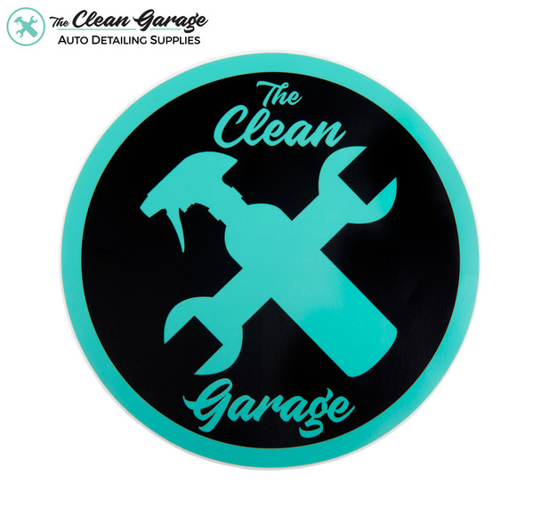 The Clean Garage Minty Clean Logo Sticker | 6.5" Matte Mint and Black