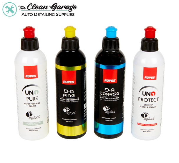 Rupes New DA System Combo Kit | 4 250ml Bottles | Polish & Compound