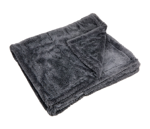 Clean Garage Dual Sided Twist Loop XL Drying Towel 1400gsm Gray | 35" x 30" 