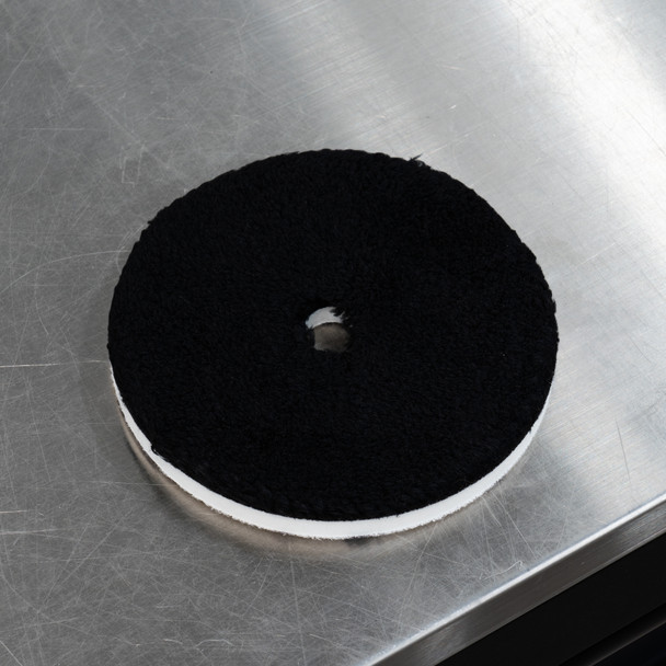 6" Uro-Fiber Finisher Pad | Buff and Shine All Black Microfiber | The Clean Garage