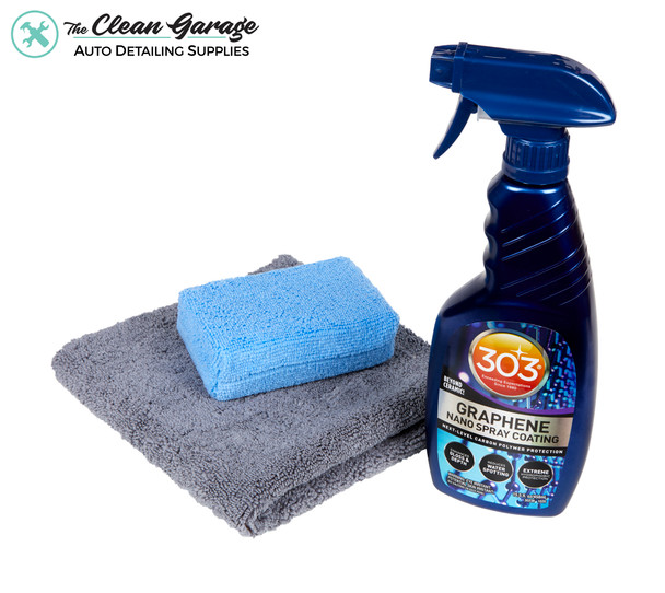 The Clean Garage 303 Graphene Spray Coating Kit | 15.5oz Bottle Towel & Applicator