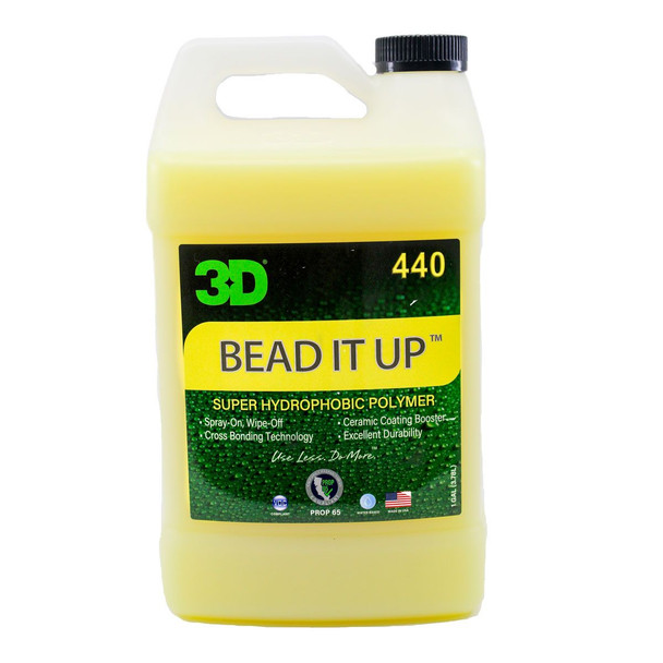 The Clean Garage 3D Bead It Up 1 Gallon | Hydrophobic Ceramic Polymer Spray