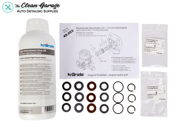 The Clean Garage Kranzle AZL Pump Maintenance | Seal Rebuild Kit and Pump Oil 1622TS 1122TST