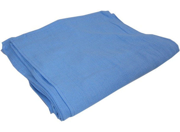 The Clean Garage Blue Surgical Huck Towel 15 x 24 | For Glass Windows and Shop Rags