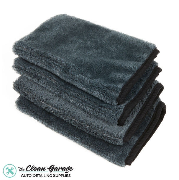 Clean Garage Interior Scrubbing and Cleaning Mitt Gray Microfiber | 4 Pack