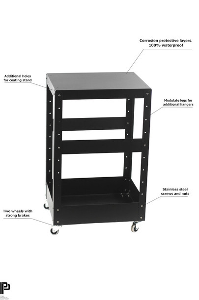 Poka Premium Detailing Cart For Wheel Stand | Trolley Cart Only