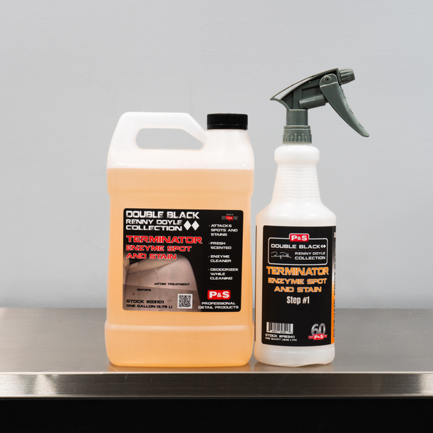 The Clean Garage | P&S Terminator Kit | 1 Gallon & Spray Bottle | Interior Cleaner Enzyme Stain Remover