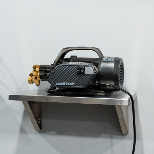 The Clean Garage Stainless Steel Wall Mount Pressure Washer Shelf with Active 2.3 Version 2