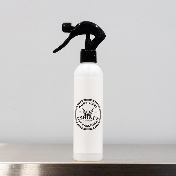 Shine Supply Work Hard Fine Mist Spray Bottle 8oz The Clean Garage