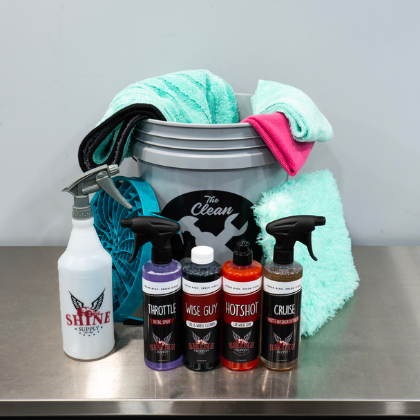 Shine Supply Car Wash Starter Kit | The Clean Garage Bucket | 11 Items