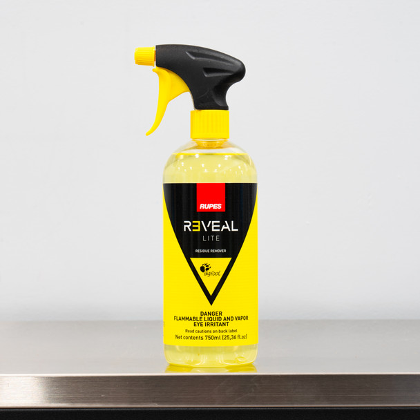 Rupes Reveal Lite 750ml | Polish Residue Oil Remover and Glass Cleaner Yellow The Clean Garage