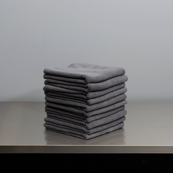 The Clean Garage  Dual Pile Edgeless 500 GSM Microfiber Detailing Towel Gray | 10 Pack