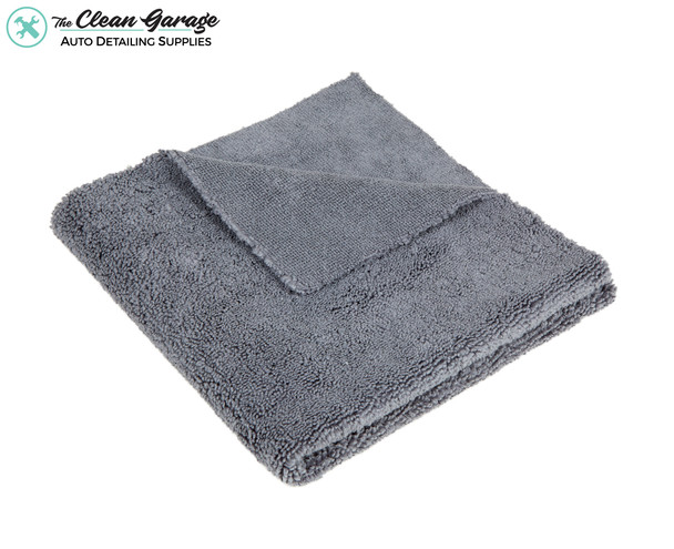 Clean Garage Dual Pile Edgeless 500 GSM Microfiber Detailing Towel Grey | 20 Pack 