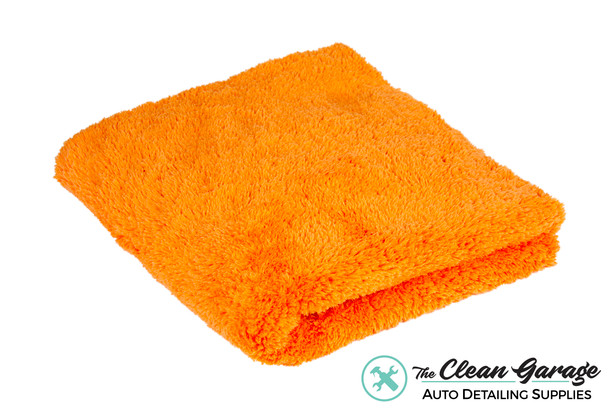  The Clean Garage Ultra Plush Edgeless 500 GSM Microfiber Detailing Towel Orange
