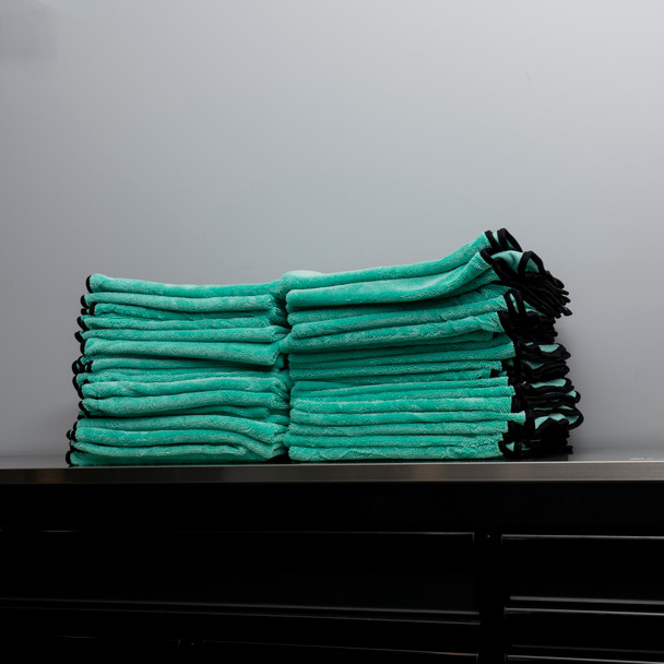 Ultra Plush Twist Loop Drying Towel Mint Green | Full Case 35 The Clean Garage