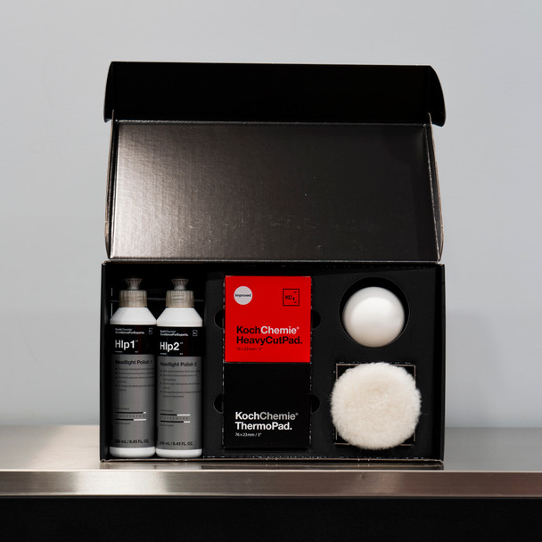 The Clean Garage | Koch Chemie Headlight Polish Set | Restore up to 50 Headlights 