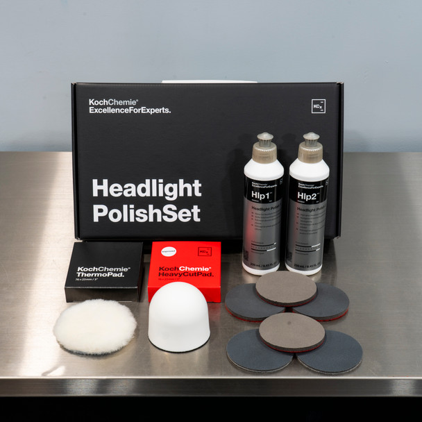 The Clean Garage Koch Chemie Headlight Polish Set | Restore up to 50 Headlights 