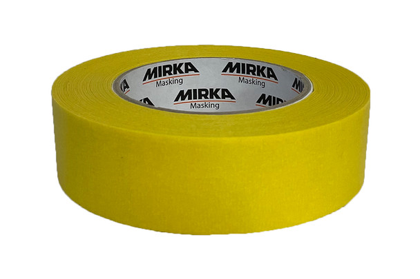 Mirka Masking Tape 120 Yellow Line | 1.42" x 180' Roll | The Clean Garage