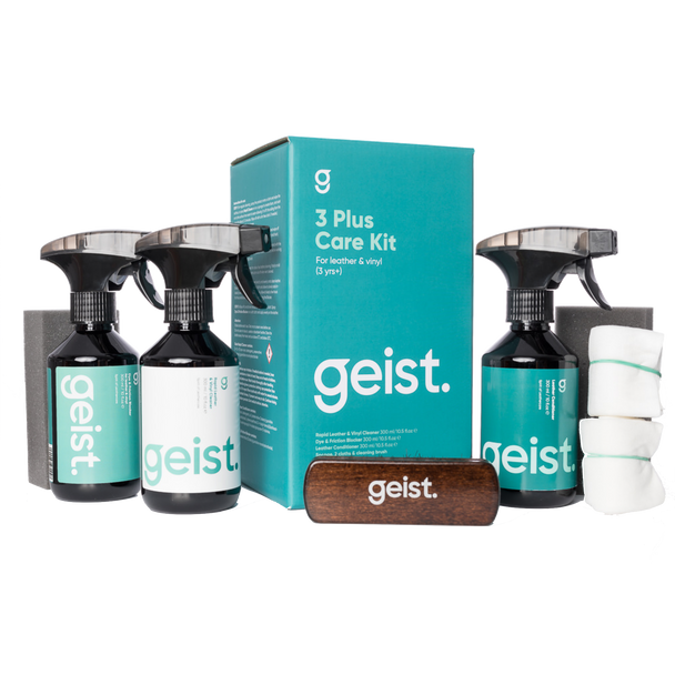 Geist. 3 Plus Care Kit for Leather and Vinyl | For Interiors More Than 3 Years Old | The Clean Garage