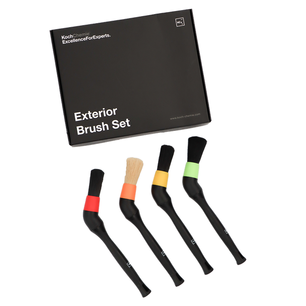 Koch Chemie Exterior Brush Set | 4 Angled Detailing Brushes | The Clean Garage